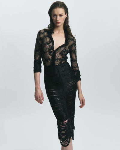 Danielle Black Midi Skirt