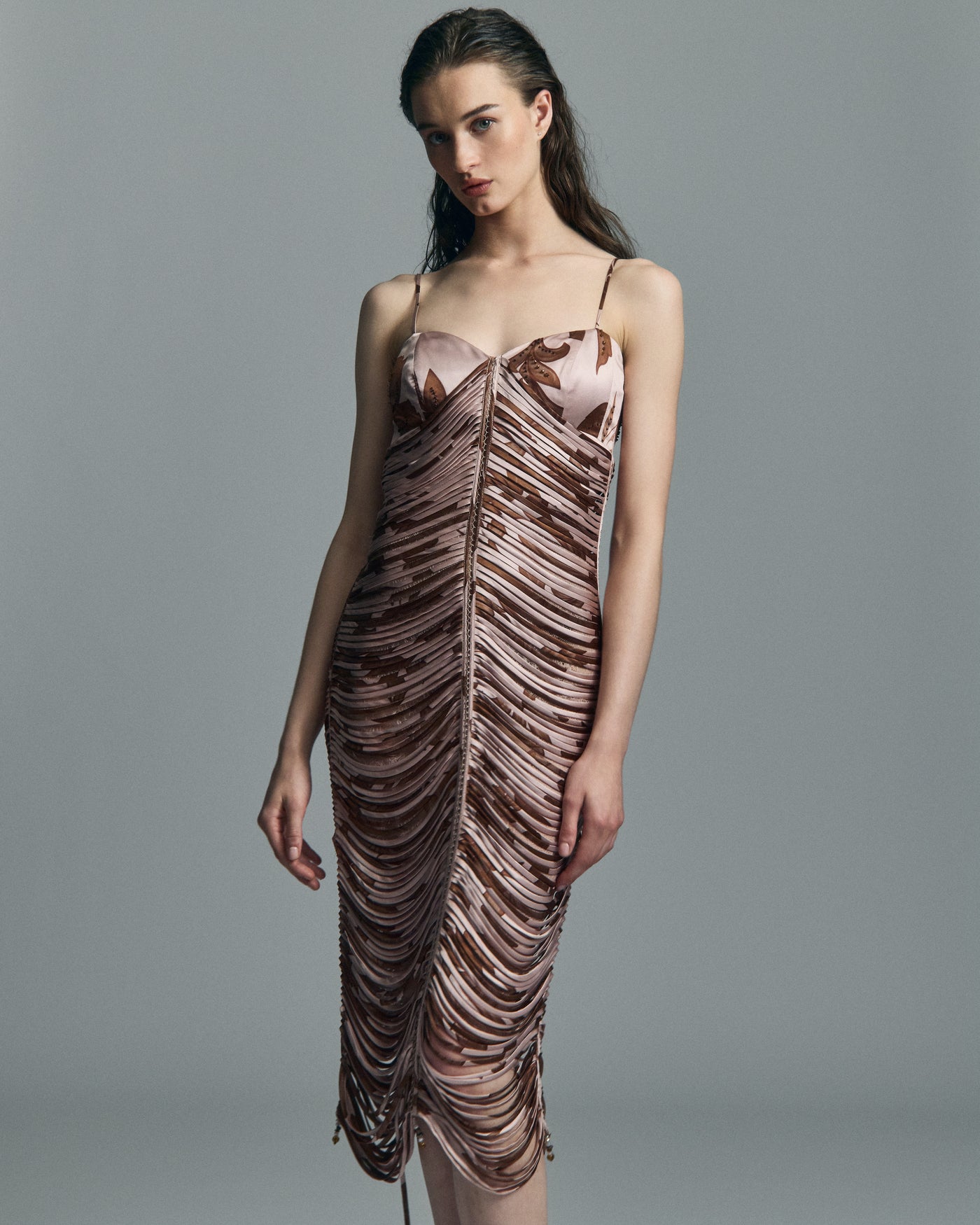 Blush Vine Midi Dress