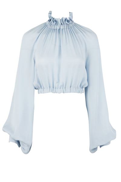 Nero Ruffled Top - Blue