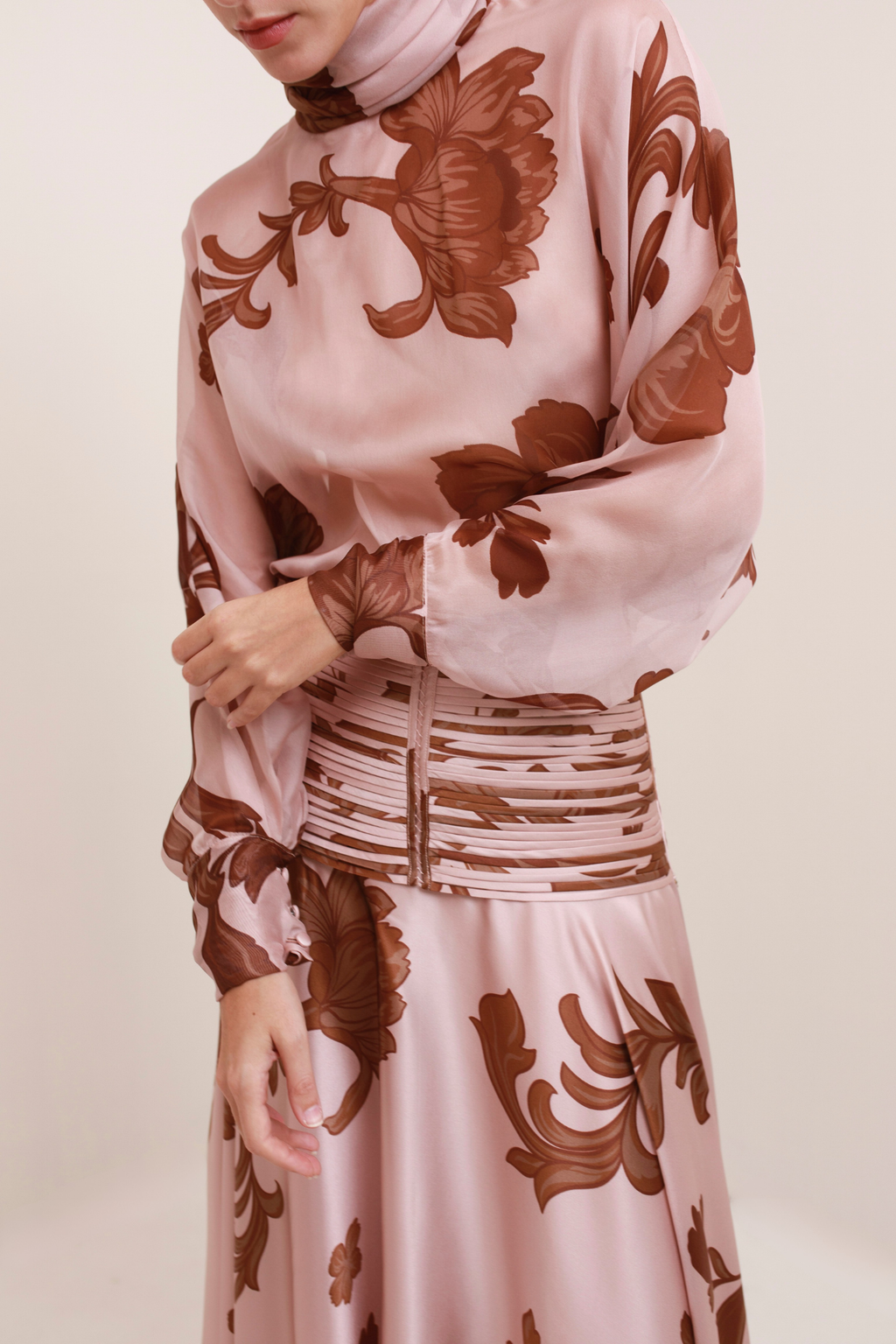 Garden Long Sleeve Pink Blouse
