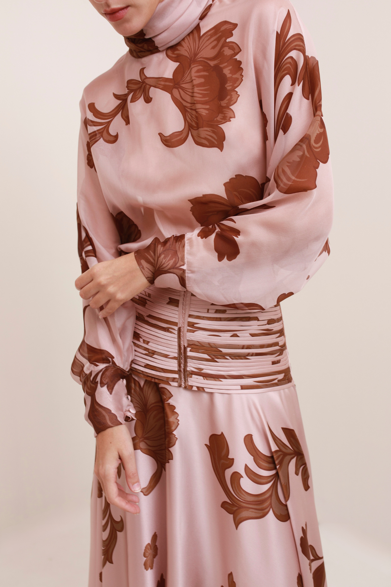 Garden Long Sleeve Pink Blouse