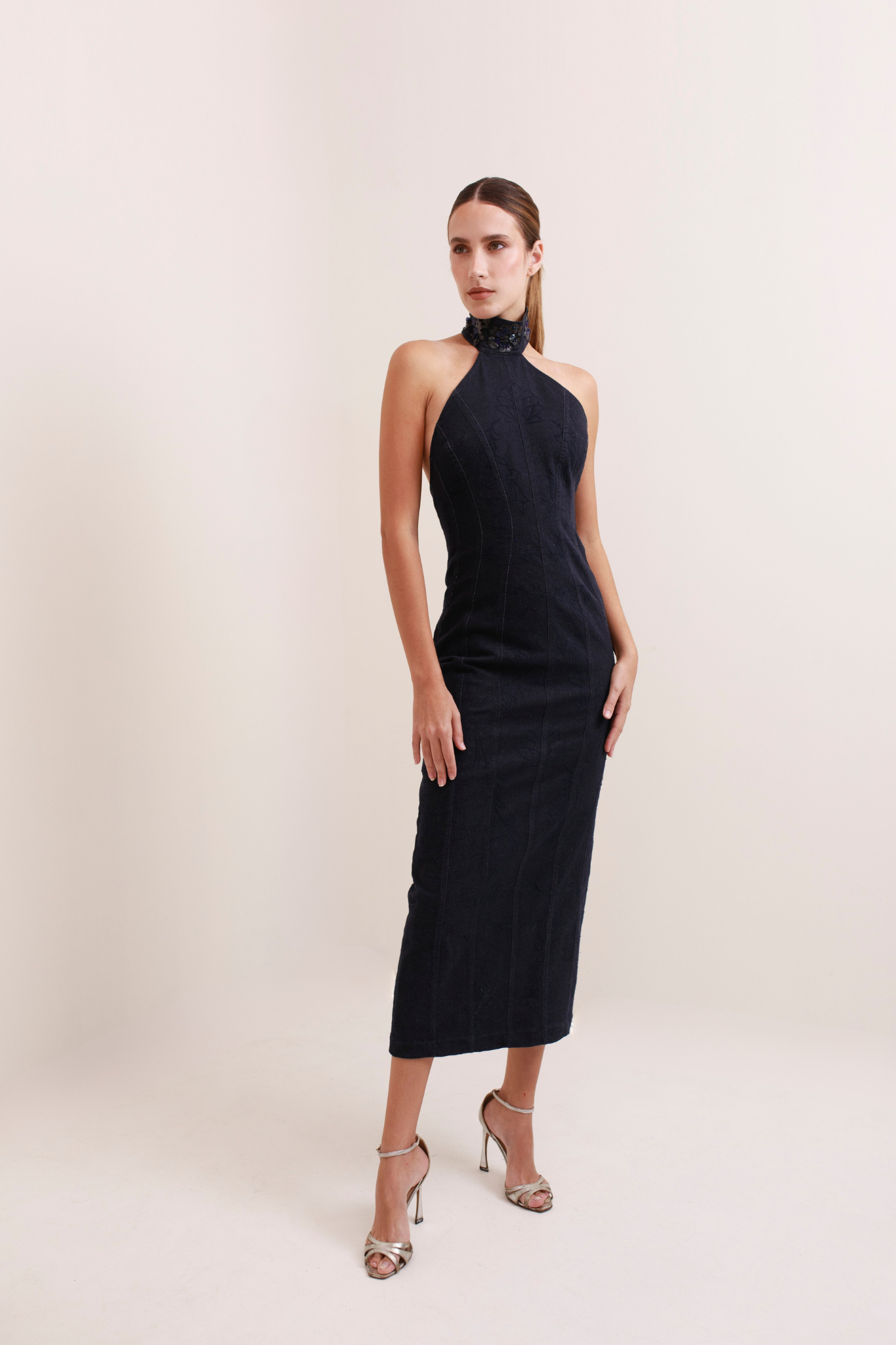 Vestido vaquero Iman bordado