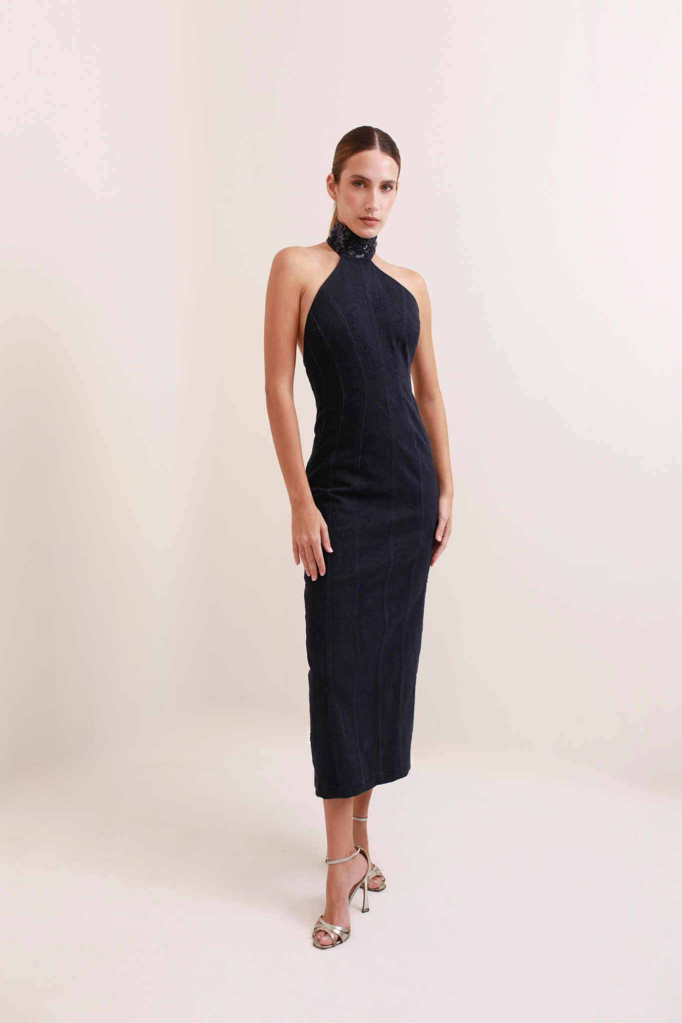 Vestido vaquero Iman bordado