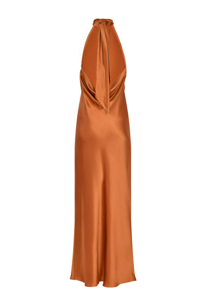 Vestido Mikaela Naranja 100% Seda