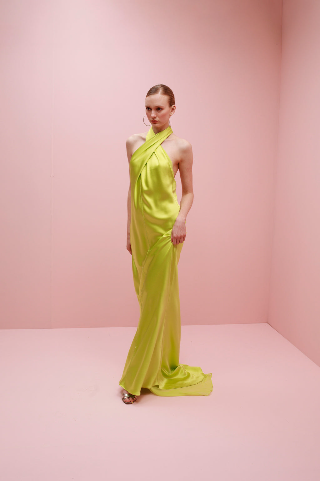 Vestido de seda bordado Olivia