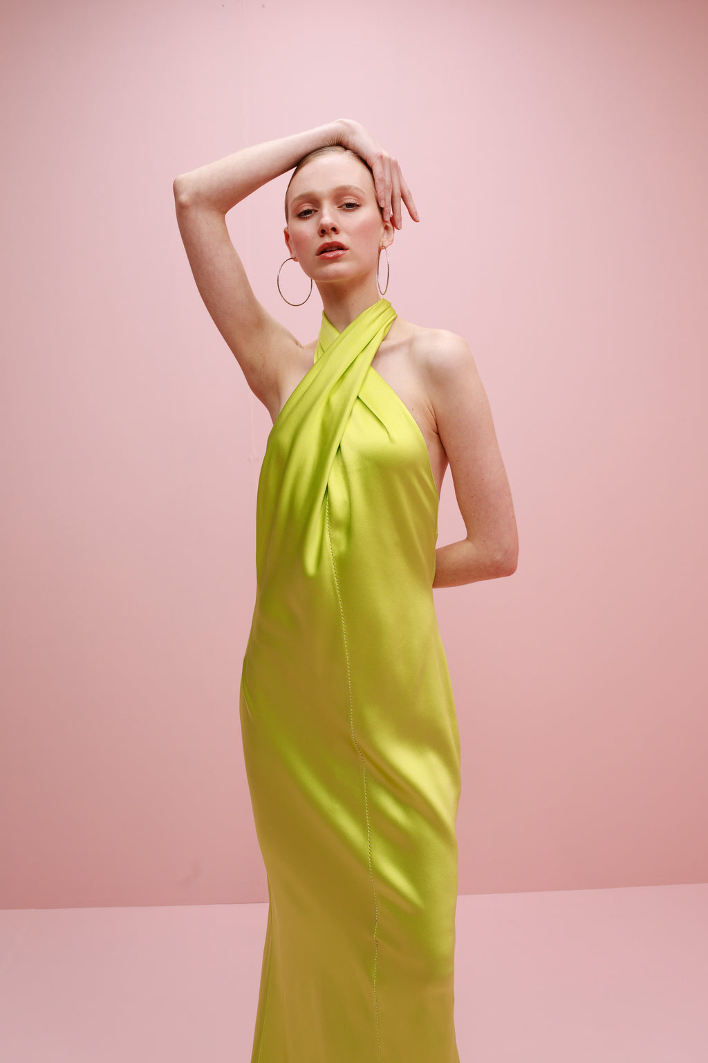 Vestido de seda bordado Olivia