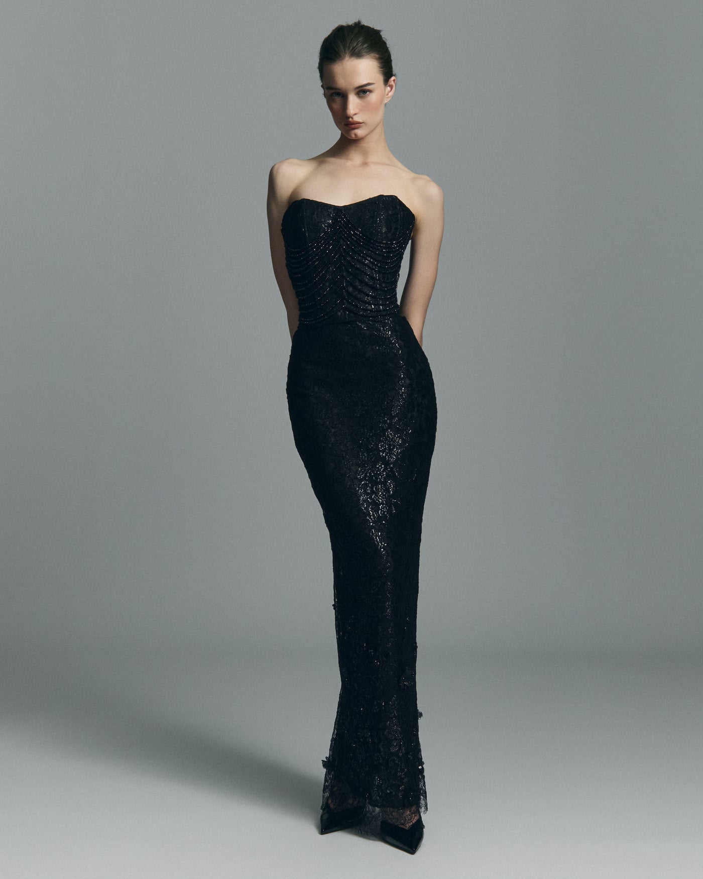 Obsidian Cascade Corset Top