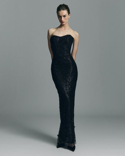 Obsidian Cascade Corset Top