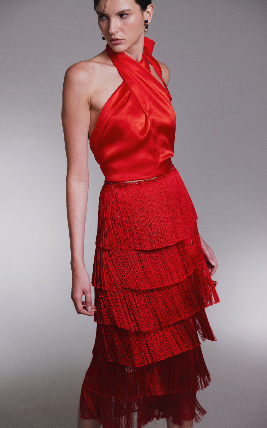 Falda Tempo Maxi con Flecos