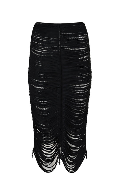 Danielle Black Midi Skirt