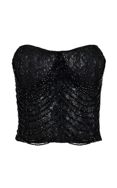 Obsidian Cascade Corset Top