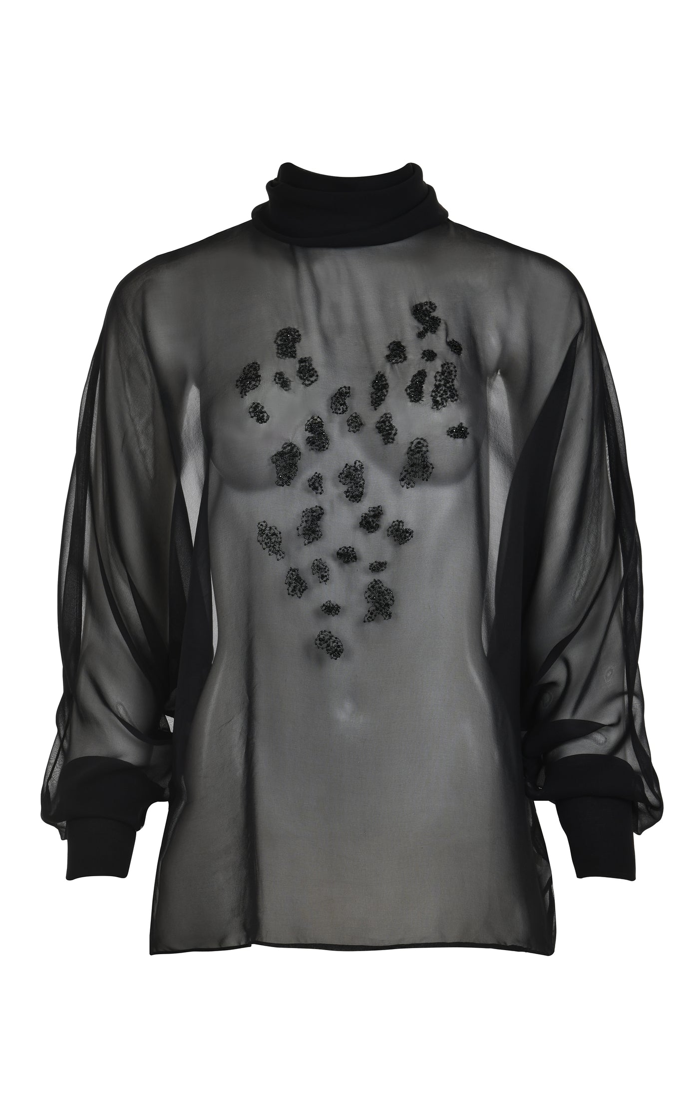 Dusk Sheer Embroidered Blouse