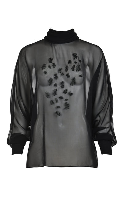 Dusk Sheer Embroidered Blouse