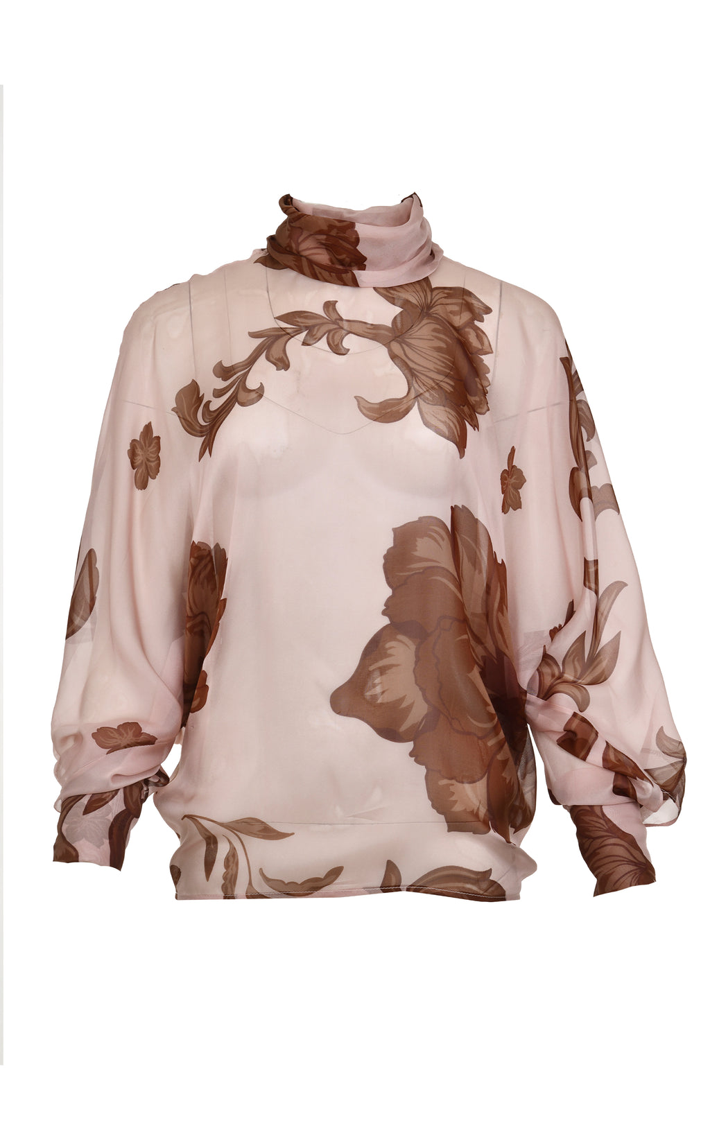 Garden Long Sleeve Pink Blouse