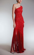 Vestido maxi con flecos Scarlet