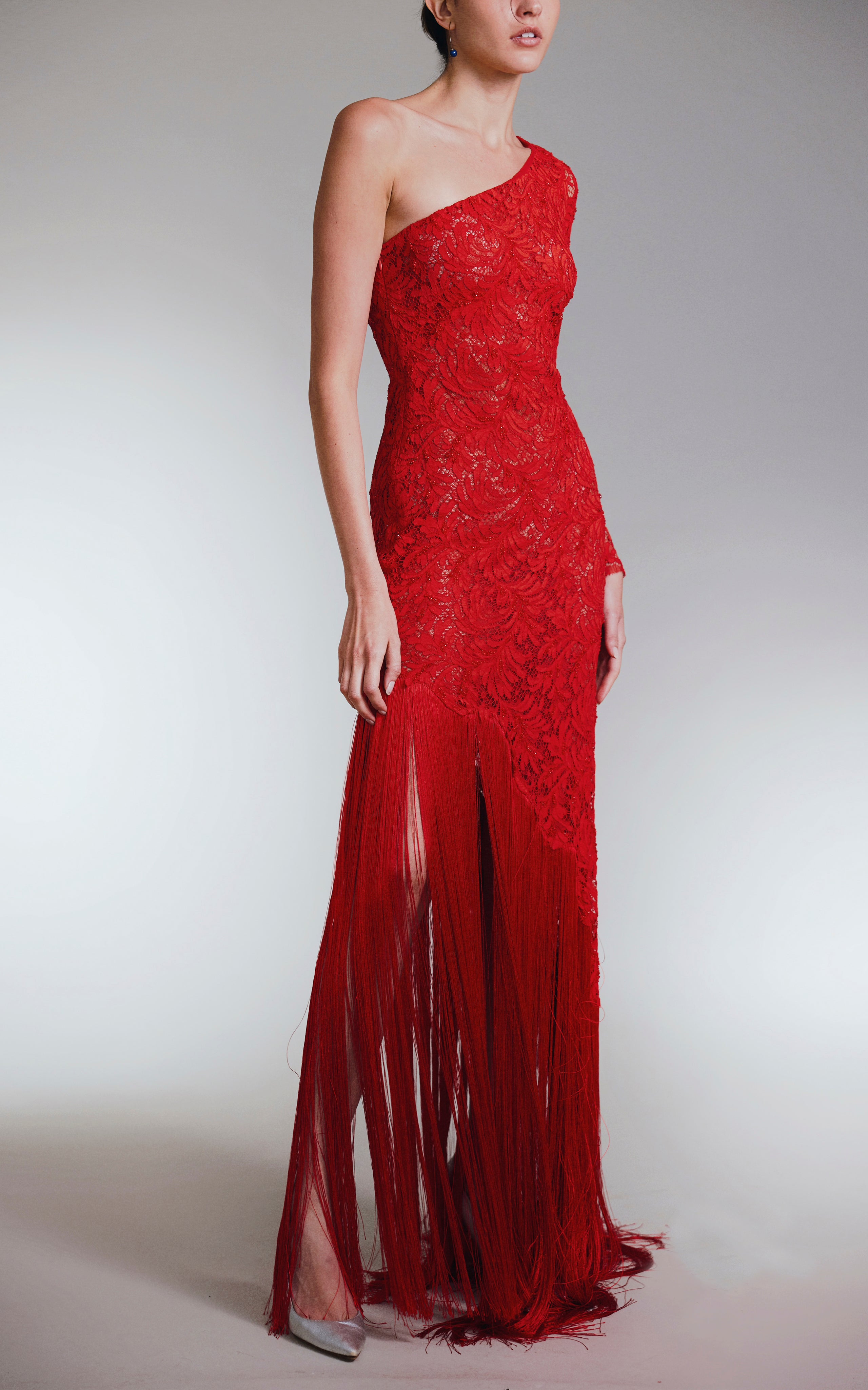 Scarlet Fringe Maxi Dress