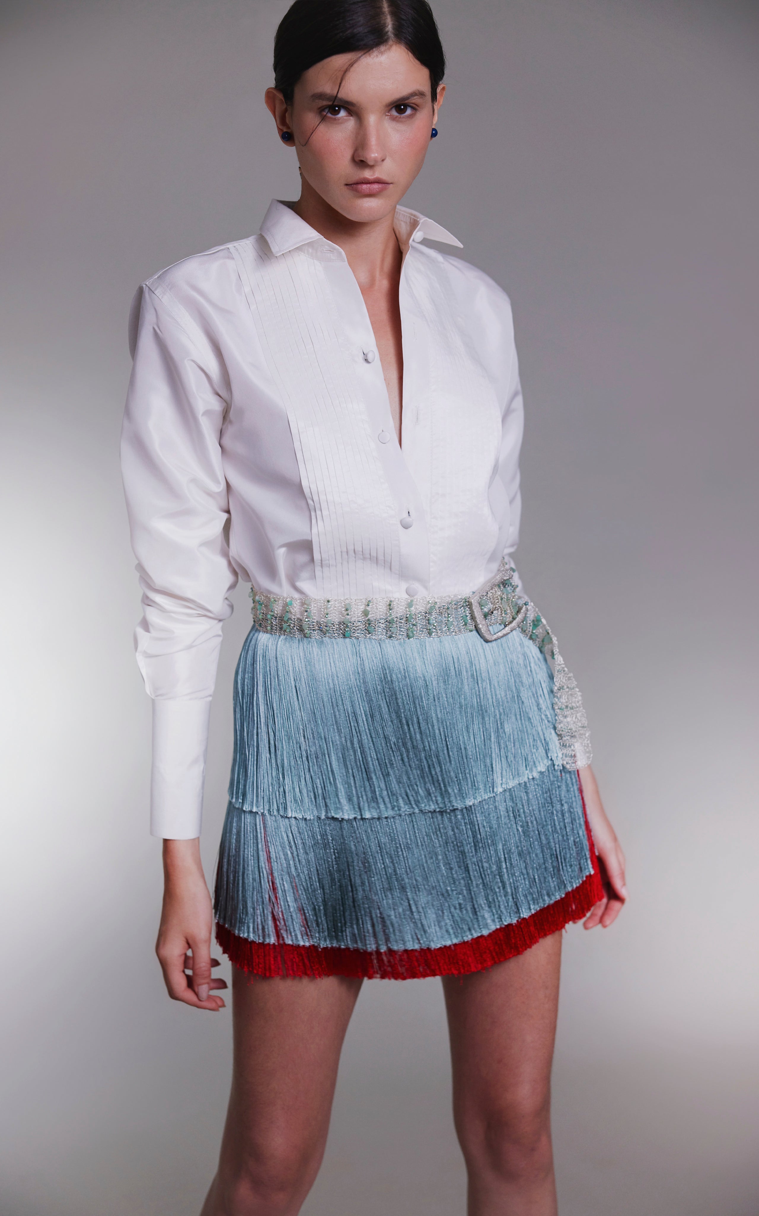Starlight Fringe Mini Skirt