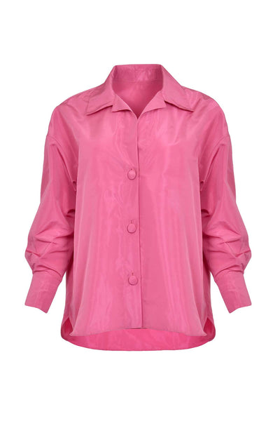 Pink Taffeta Short Shirt Bag